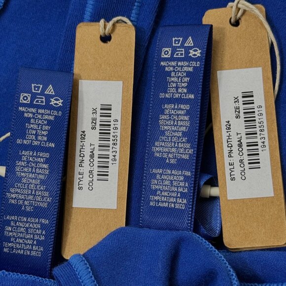 SKIMS Cotton Jersey Micro Dipped Thong Lot of 2 Cobalt 3X - Picture 8 of 9